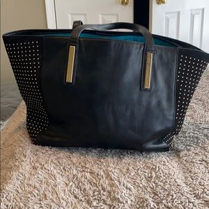 Black Studded Tote Bag